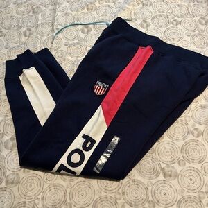Polo by Ralph Lauren Navy and Red Joggers